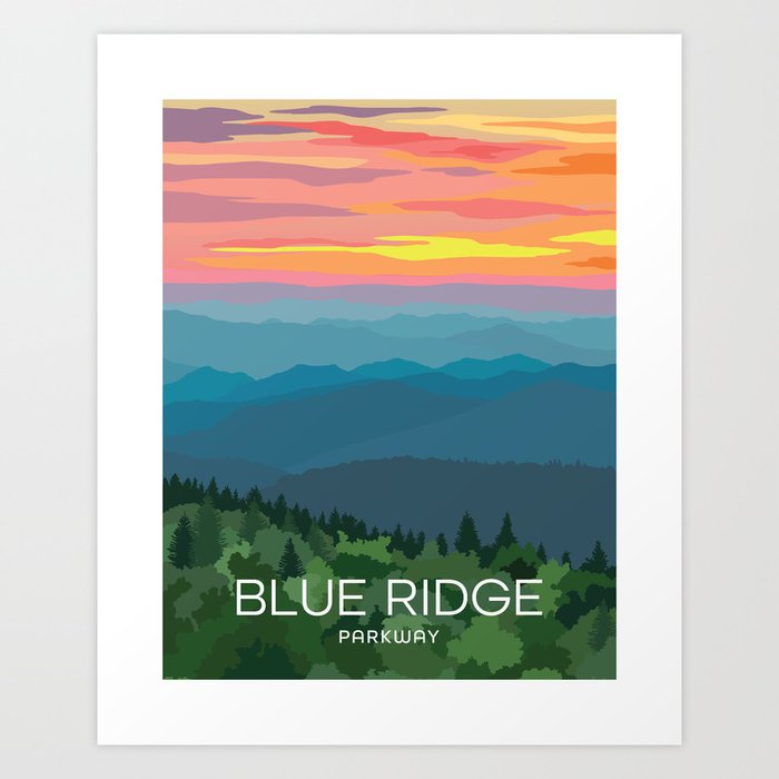 Blue Ridge Parkway Art Print