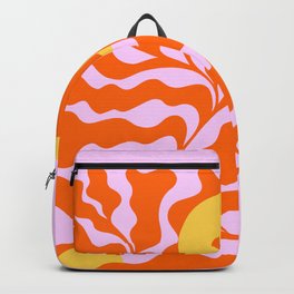 Matisse cut-outs - Pink & Orange Leaf on Sun Backpack