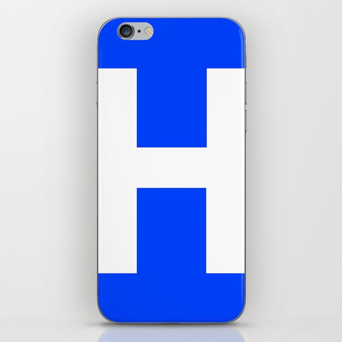 Letter H (White & Blue) iPhone Skin