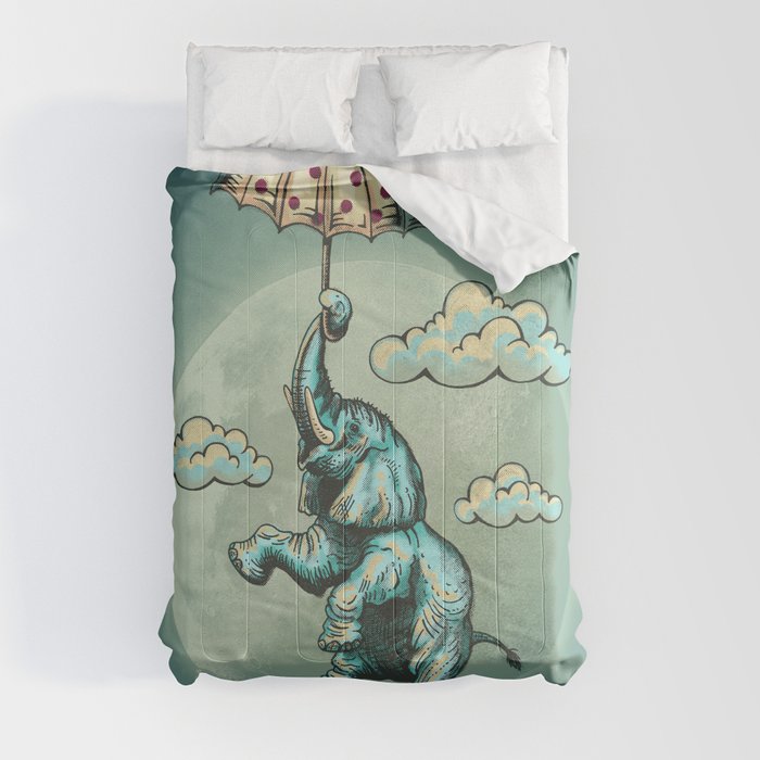 Flying elephant Comforter