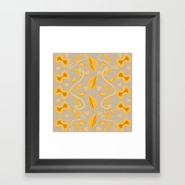 I Love Pasta Pattern Framed Art Print