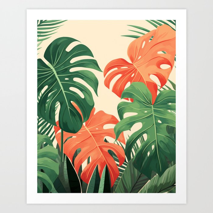 Tropical Monstera #1 Art Print