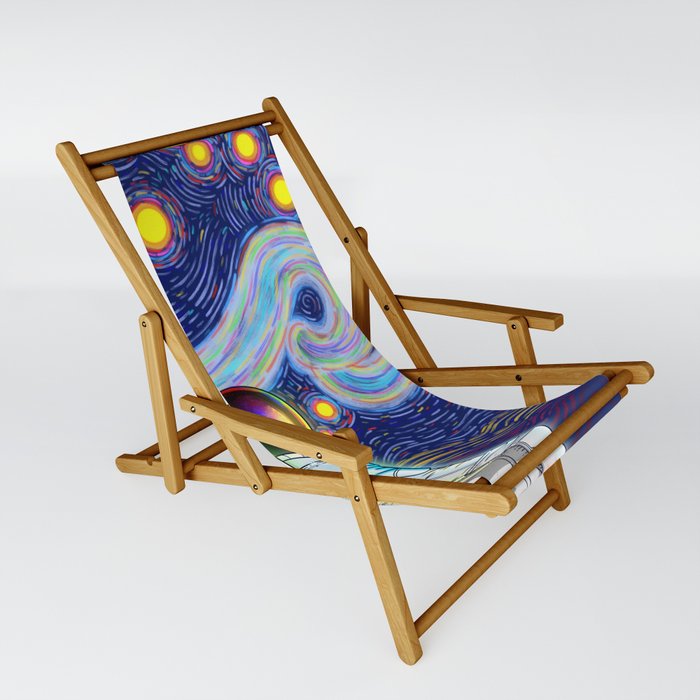 Starry Night in Space Sling Chair