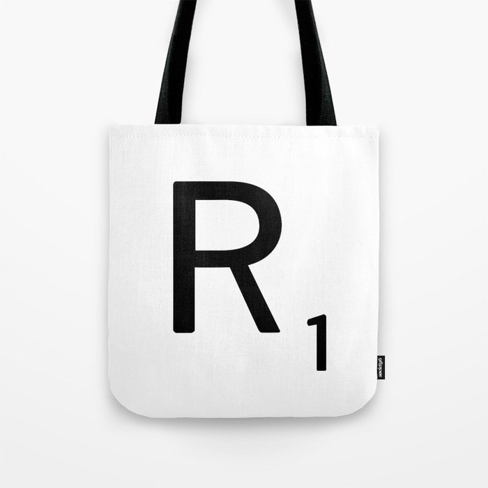 letter r custom scrabble letter tile art scrabble r initial tote