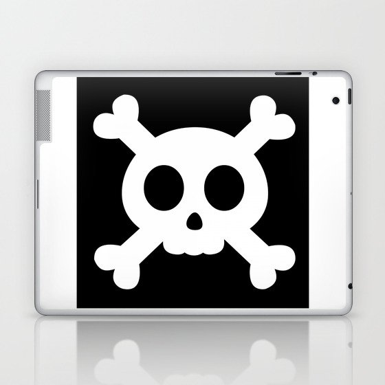 Black Pirate Flag Skull Laptop & iPad Skin