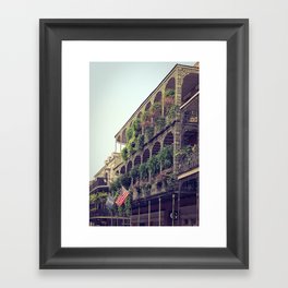French Quarter Balconies - Royal Street Framed Art Print