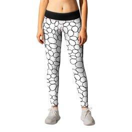 Abstract hand painted black white geometrical stones Leggings | Blackwhitestones, Geometrical, Abstractpattern, Modern, Trendy, Abstractstones, Black, Geometric, Handpaintedstones, Circles 