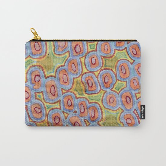 Pastel Colored Circles Pattern Carry-All Pouch