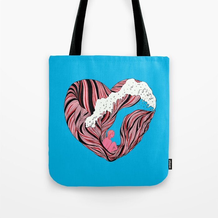 Ocean Heart Tote Bag