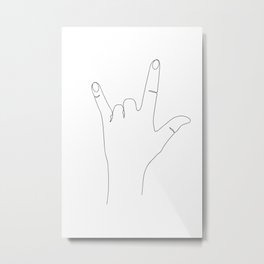I love You Sign Language Metal Print