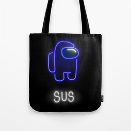 Among Us Blue Character Game Sus Tote Bag