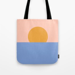Minimalist Ocean Sunset Tote Bag