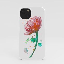 Warm Watercolour Fiordland Flower iPhone Case