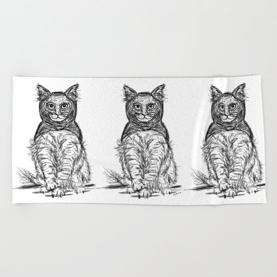BAT CAT Beach Towel