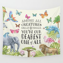 Jungle Animals Nursery  Wall Tapestry