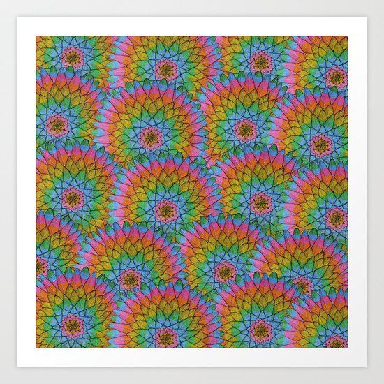 Meditaction Pattern Art Print