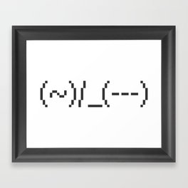 ASCII ART FACES - OWL FACE Framed Art Print
