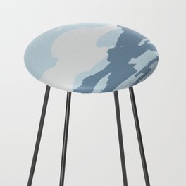 abstract coast ocean cool colors Counter Stool