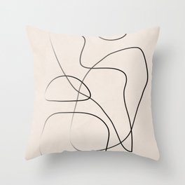 Abstract Line I Throw Pillow