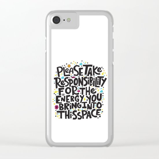 TAKE RESPONSIBILITY Clear iPhone Case
