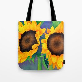 Watercolor Sunflowers Tote Bag