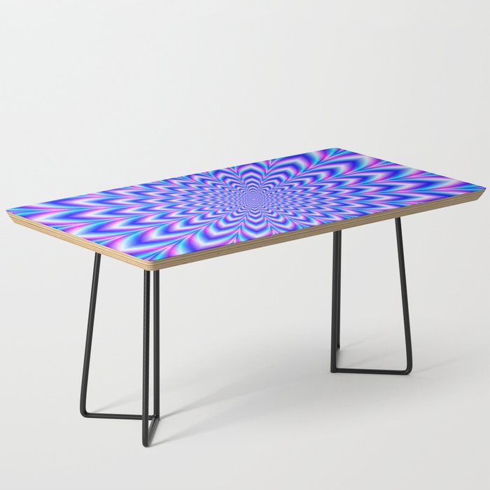 Psychedelic Pulse in Blue and Pink Coffee Table
