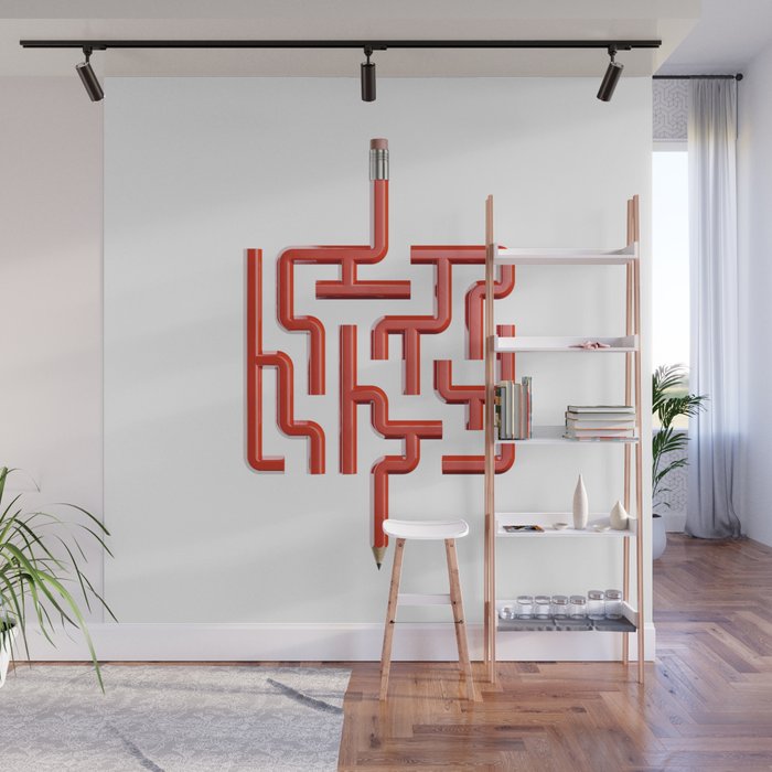 The Maze Writer Wall Mural