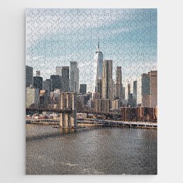 New York City Skyline and the Brooklyn Bridge | Travel Photography in NYC Jigsaw Puzzle