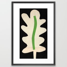 Black and Green Leaf - Collage 16 Framed Art Print
