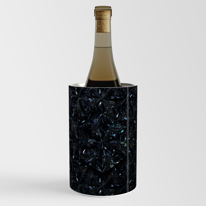 Black Diamond Abstract Art Pattern 01 Wine Chiller