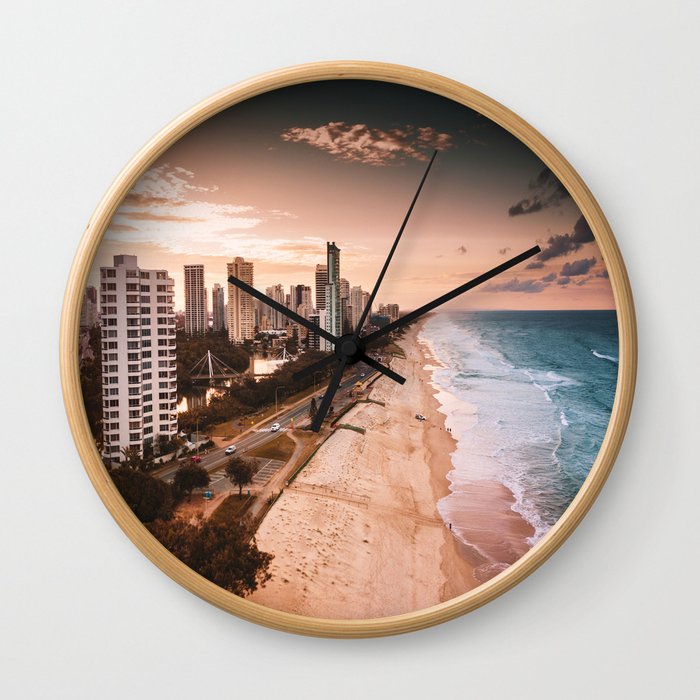 surfers paradise beach Wall Clock