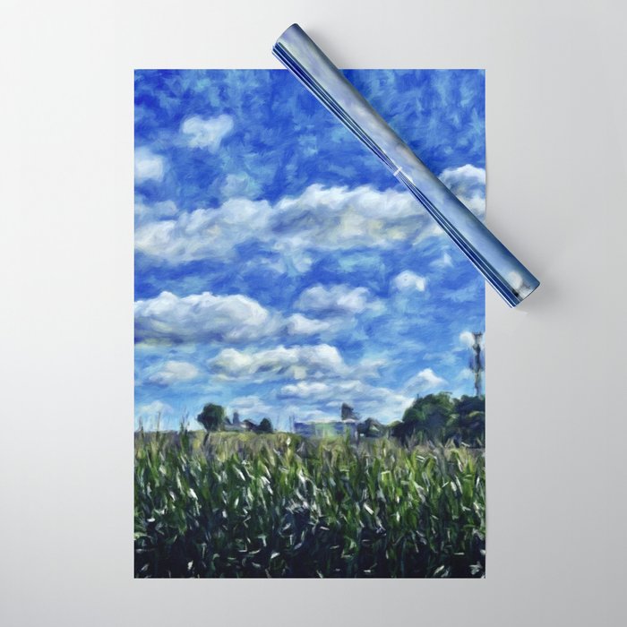 Blue Sky and Cornfields in Lancaster Wrapping Paper