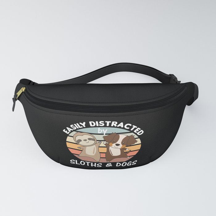 Easily Distracted By Sloths And Dogs Shepherd Fanny Pack
