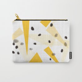 Yellow triangle and black dots Carry-All Pouch