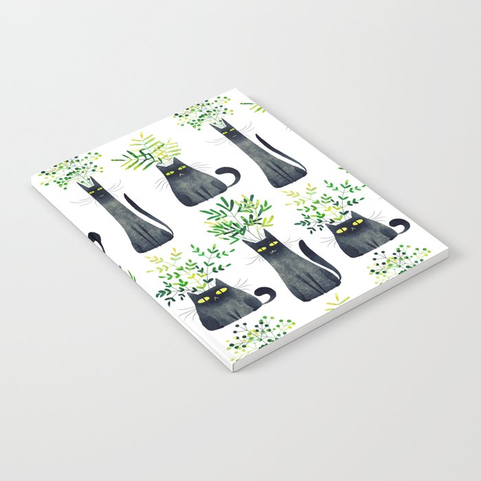 Four Plant Cats Notebook