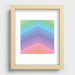 Rainbow Chevron Arrow Gradient  Recessed Framed Print