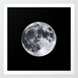 Full Moon / Blue Moon August 2023 Art Print
