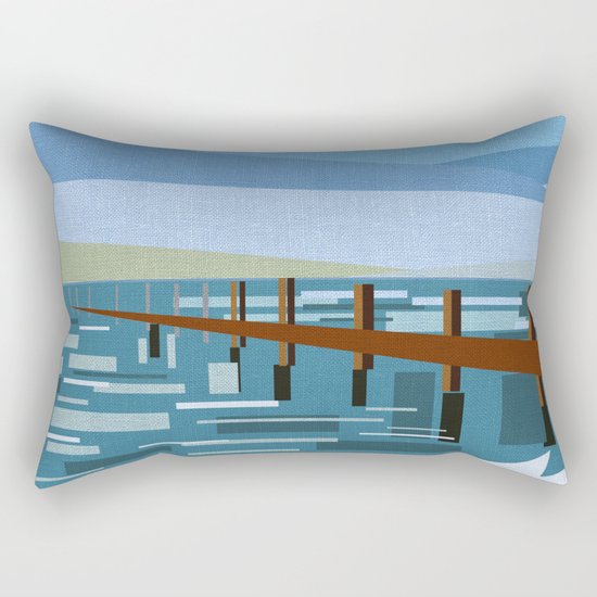 LOOKING AT THE SEA (abstract) Rectangular Pillow