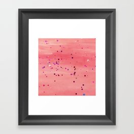 Shades of Red Dots Framed Art Print