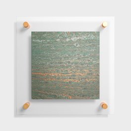 fluid coppered teal Floating Acrylic Print