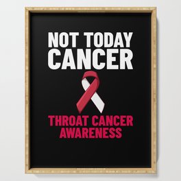 Head and Neck Throat Cancer Ribbon Survivor Serving Tray