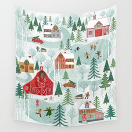 New England Christmas Wall Tapestry