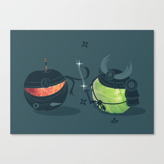 ninja vs samurai Canvas Print