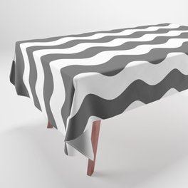 Sea Waves (Grey & White Pattern) Tablecloth