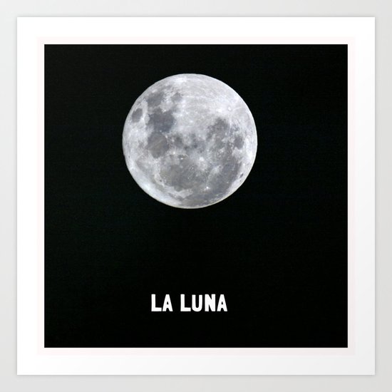 la luna Art Print