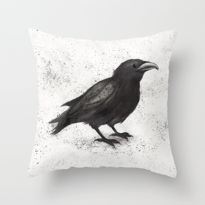 Crow Throw Pillow