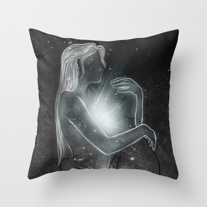 The light of your right peace. Throw Pillow