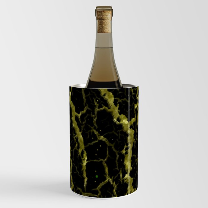 Cracked Space Lava - Glitter Gold Wine Chiller
