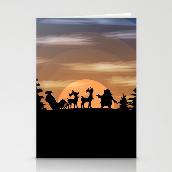 Santa Claus lost Stationery Cards