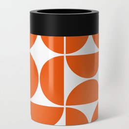 Mid Century Modern Geometric 04 Orange Can Cooler